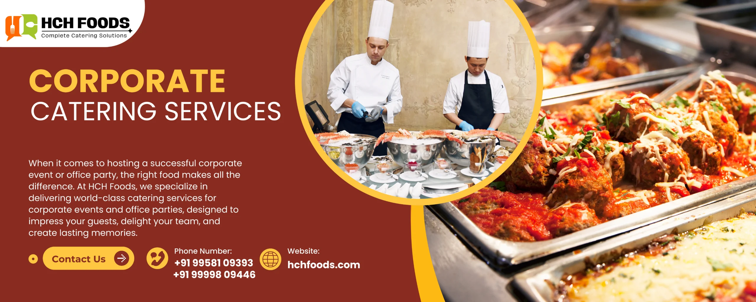 Premium Catering Service for Corporate events and office parties